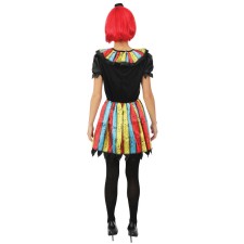 Dos costume de clown Halloween femme
