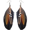Boucles d'oreilles plumes pour déguisement