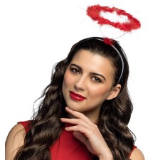 Serre-tête auréole d'ange rouge