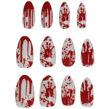 Accessoire Halloween femme ongles sanglants