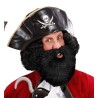 Fausse barbe noire de déguisement pirate