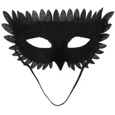 Arrière masque de corbeau noir adulte