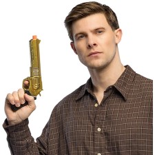 Revolver factice doré
