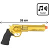 Fausse arme pistolet couleur or