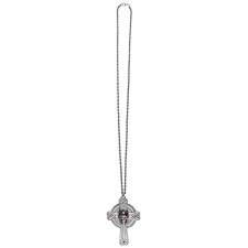 Collier Halloween croix avec tête de mort