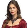 Collier Halloween femme noir et rouge