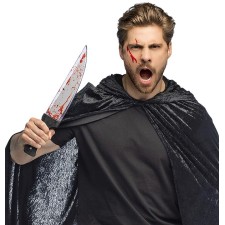 Faux couteau Halloween avec sang