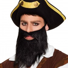Accessoire barbe noire de pirate