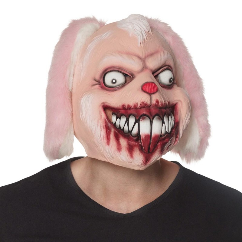 Masque lapin de serial killer en latex pour Halloween