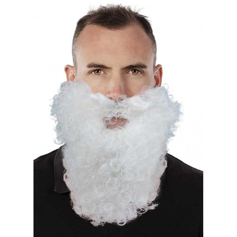 Accessoire barbe de père Noël frisée