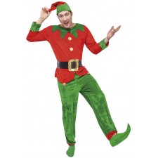 Costume de lutin du père Noël complet pour homme