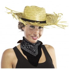 Accessoire western bandana de cowboy noir