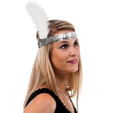 Bandeau années 20 argent accessoire Charleston pas cher