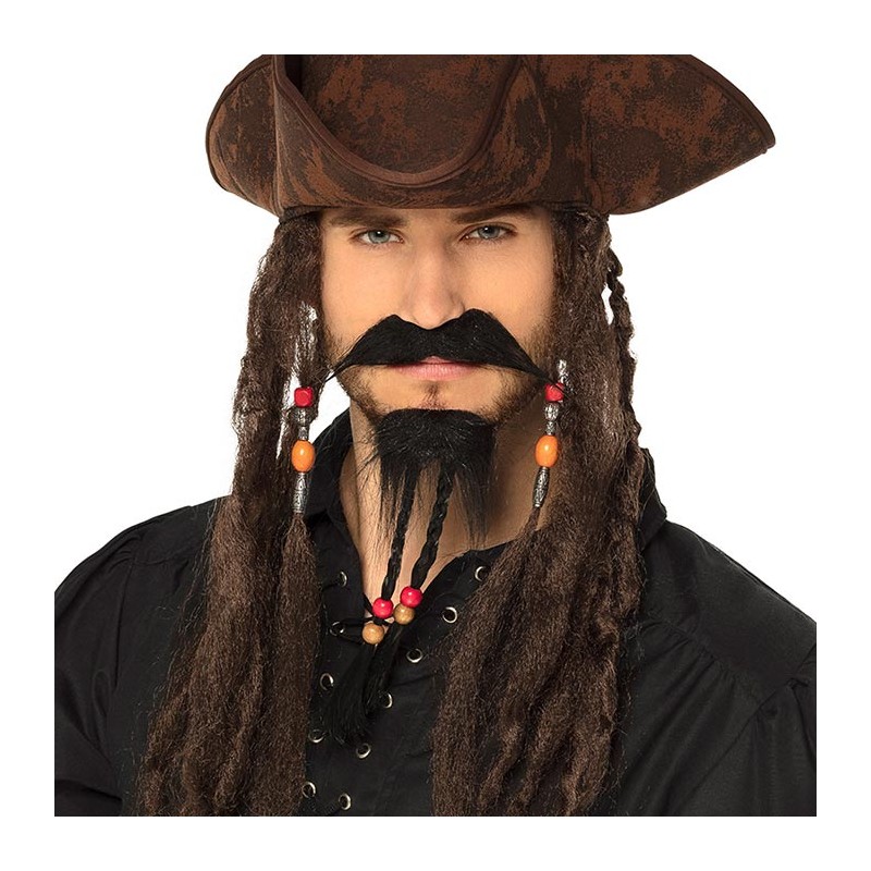 Moustache avec Bouc de Pirate - accessoires