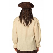 Déguisement composé d'une chemise pour costume de pirate ou médiéval