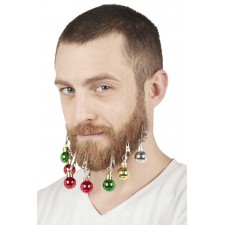 Petites boules de Noël pour barbe