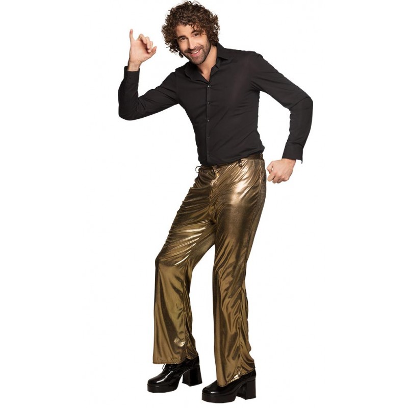 Pantalon Disco Pattes d'Eph Or Homme