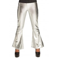 Pantalon femme disco couleur argent