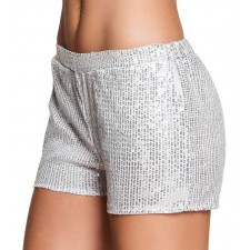 Short à sequins argent pour déguisement disco femme