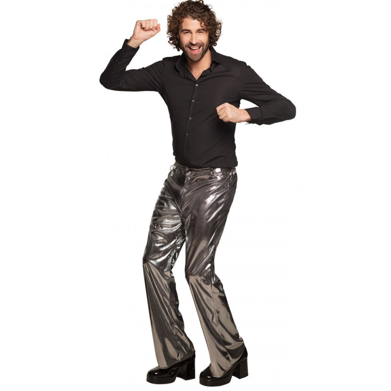 Pantalon disco homme avec pattes d'eph pour déguisement années 70
