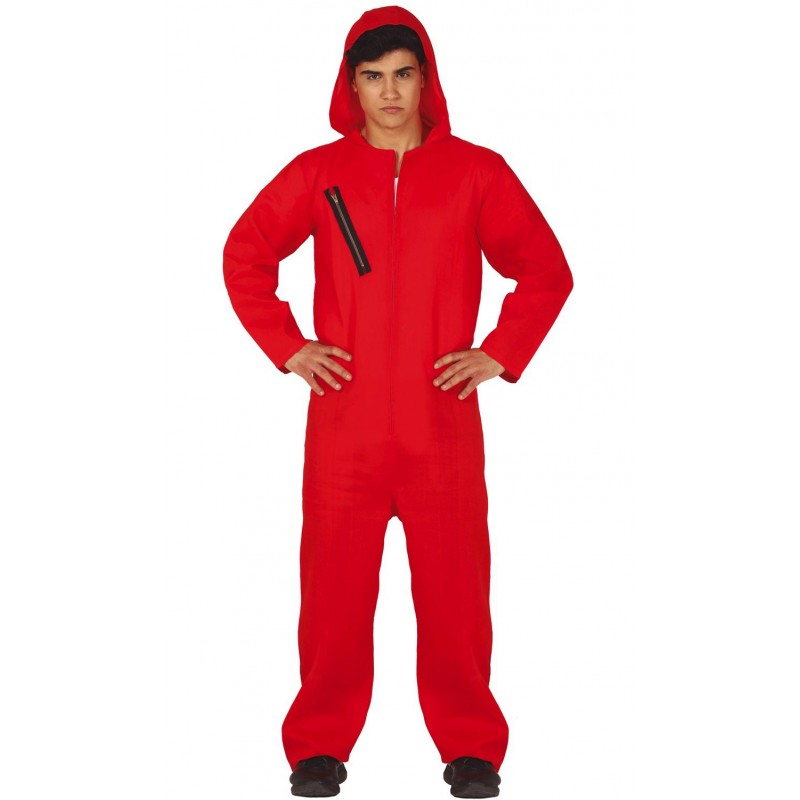 Costume combinaison de cambrioleur rouge Casa de Papel pour homme