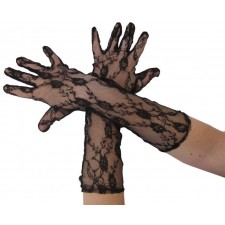 Gants en dentelle noire accessoire années 20