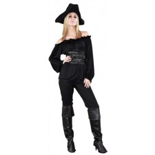 Costume de pirate noir pour femme