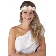 Bandeau à fleurs accessoire hippie