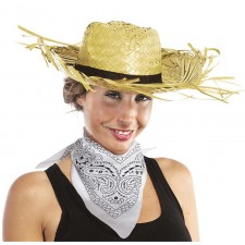 Bandana Western blanc