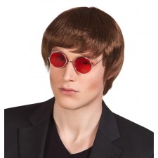 Perruque marron style John Lennon