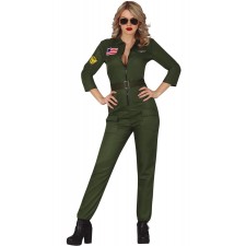Costume de pilote de chasse pour femme style Top Gun