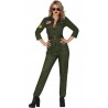 Costume de pilote de chasse pour femme style Top Gun