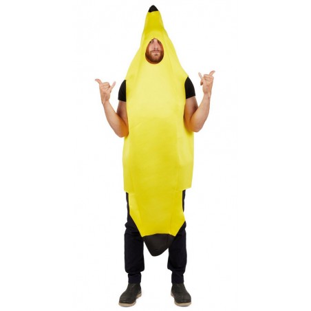 Costume Banane Adulte Unisexe - Tenue De Soirée Drôle Pour Carnaval, Halloween, Fêtes Déguisées - Taille Unique (150-170 Cm)