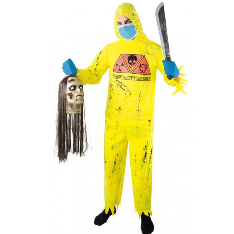 Costume de zombie irradié nucléaire adulte pour Halloween