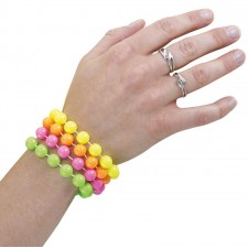 Bracelets années 80 avec perles fluo