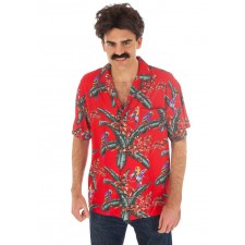 Chemise rouge déguisement Magnum