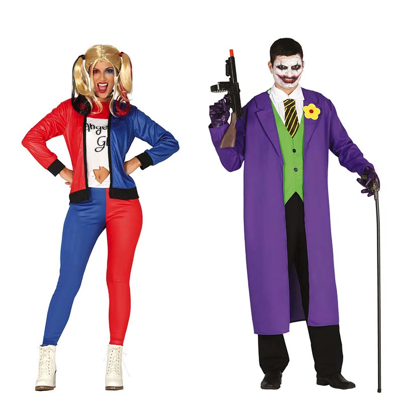 Déguisements du Joker et d'Harley Quinn