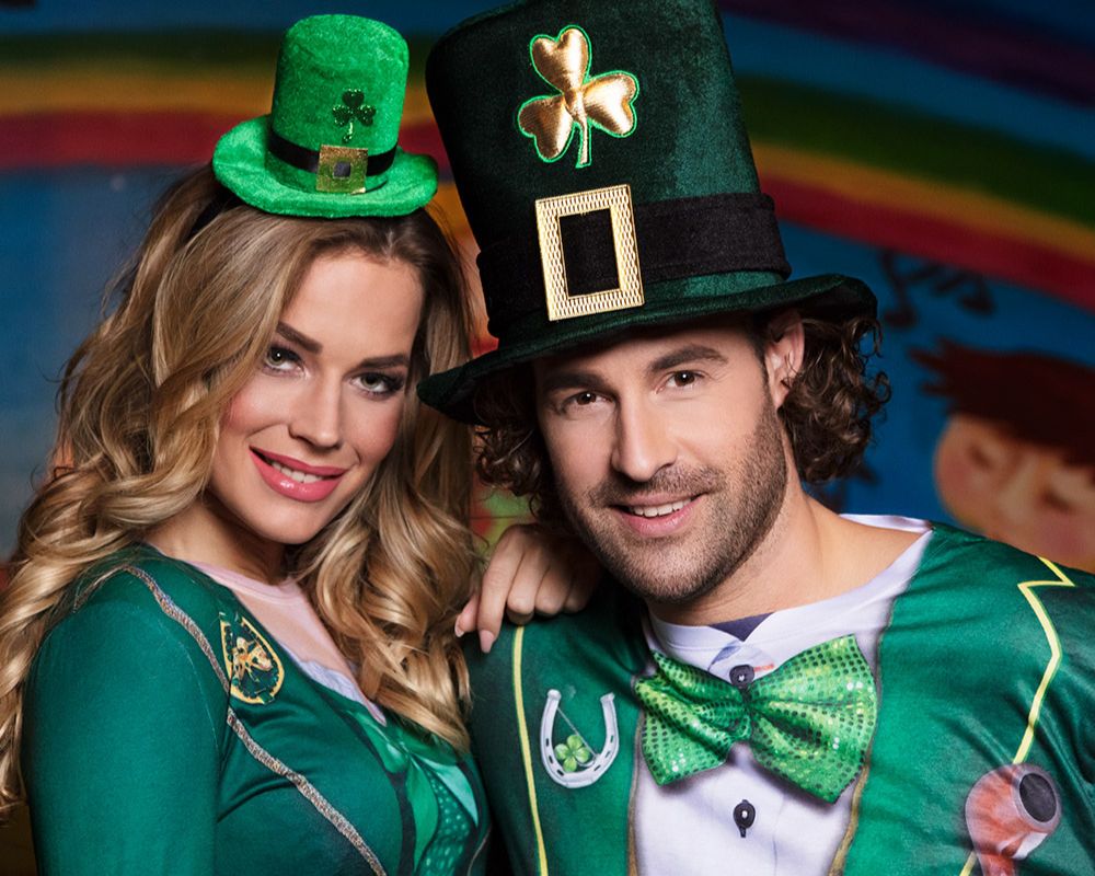 Serre-tête pour la Saint-Patrick avec un mini chapeau Leprechaun